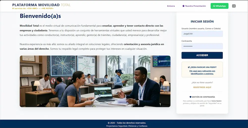 Portada Inicio Movilidad Total